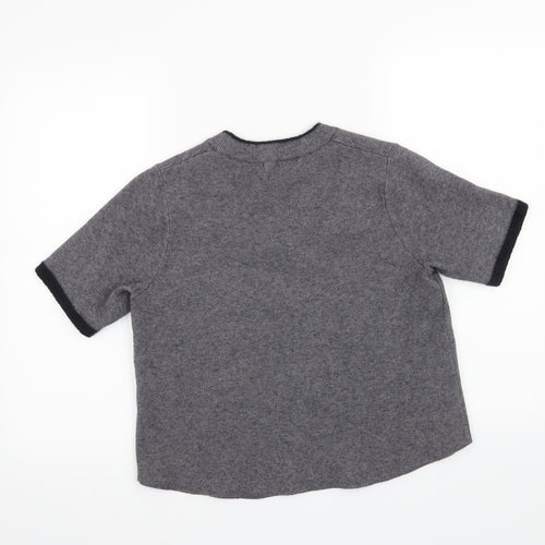 Zara Knit Womens Grey   Basic T-Shirt Size L