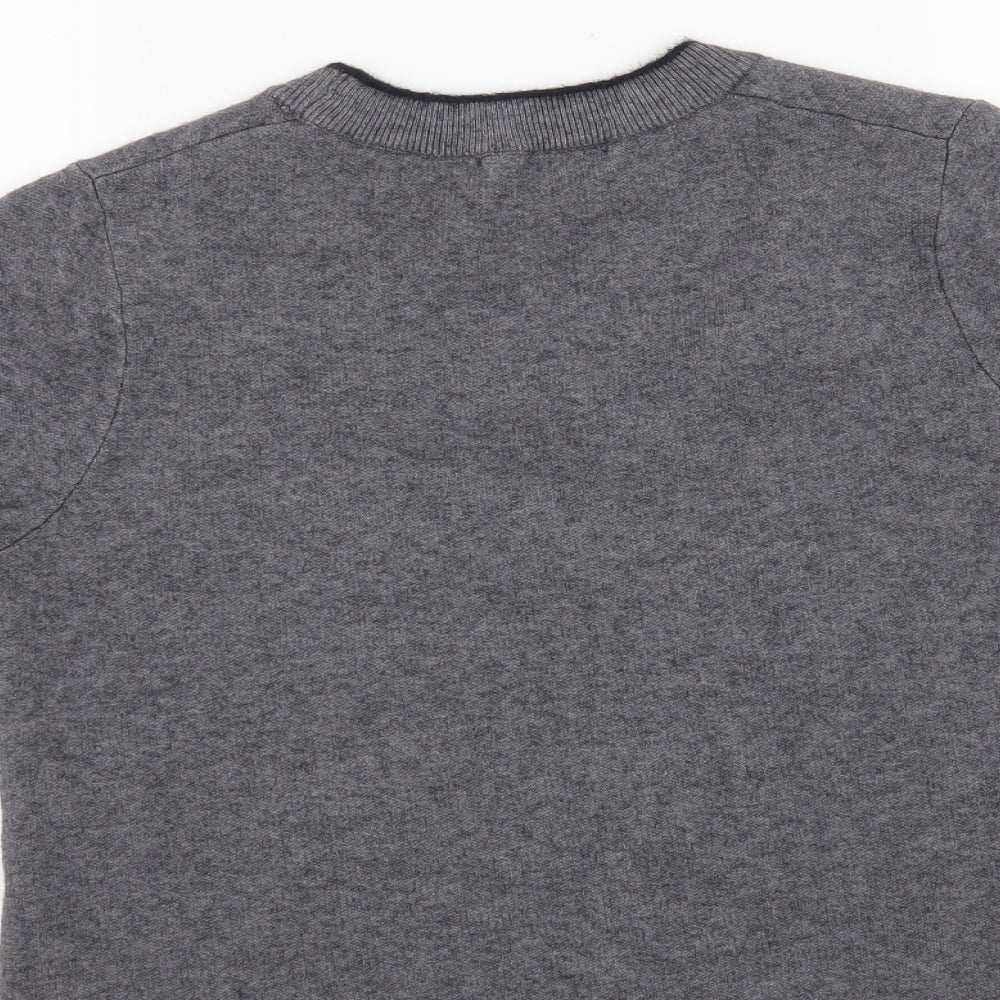 Zara Knit Womens Grey   Basic T-Shirt Size L