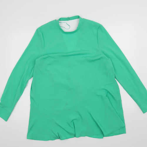 Topshop Womens Green   Basic Blouse Size 12
