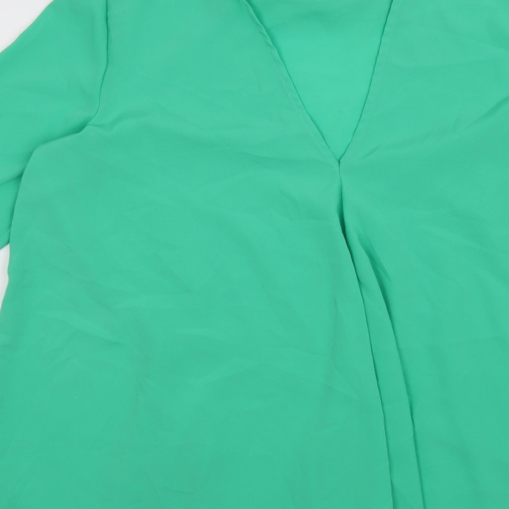 Topshop Womens Green   Basic Blouse Size 12