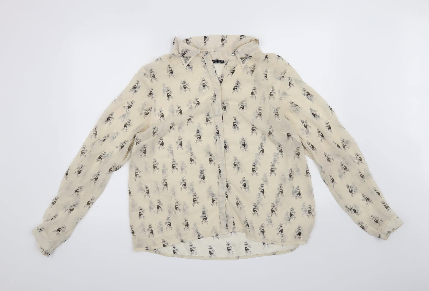 Atmosphere Womens Beige Animal Print  Basic Blouse Size 18
