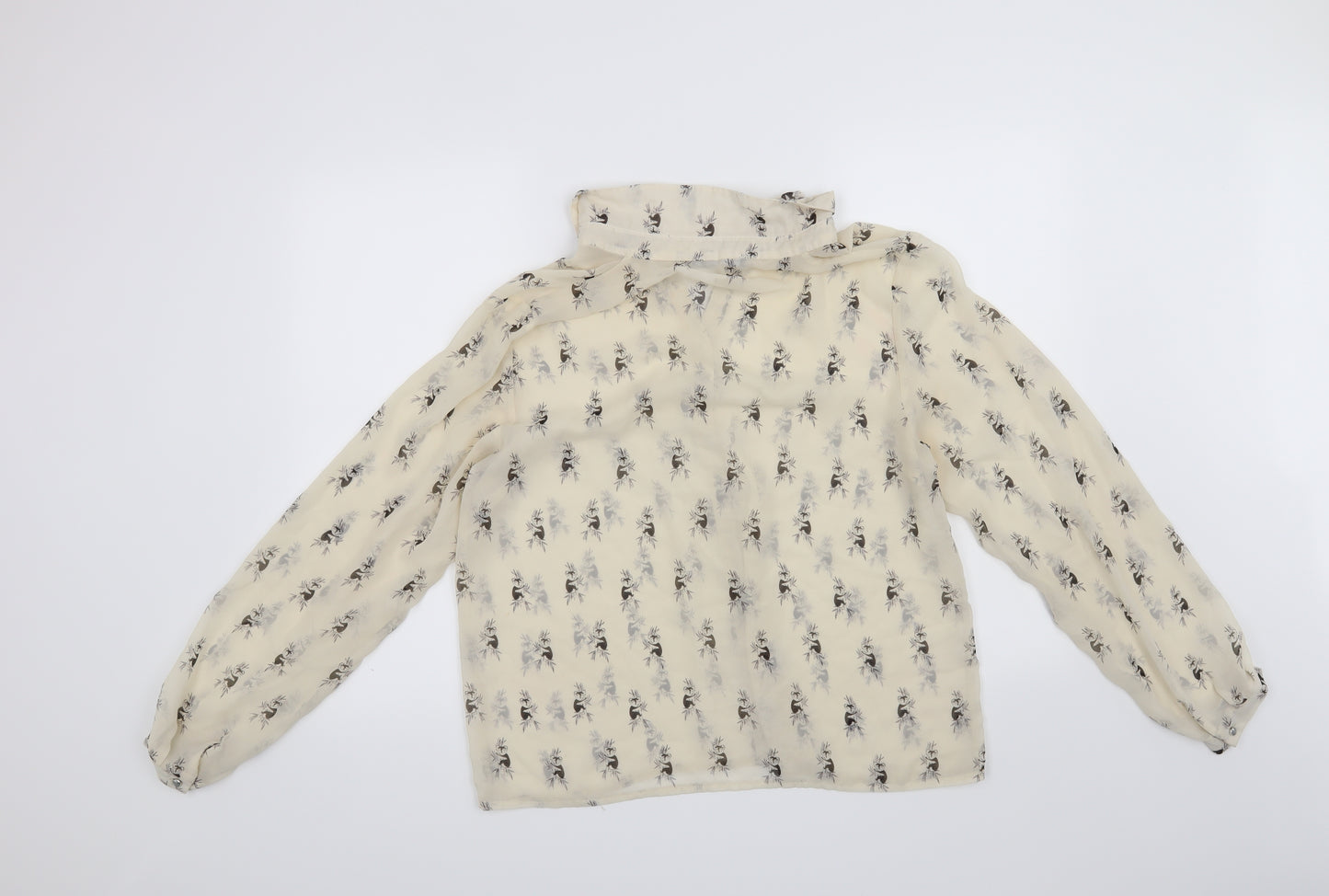 Atmosphere Womens Beige Animal Print  Basic Blouse Size 18
