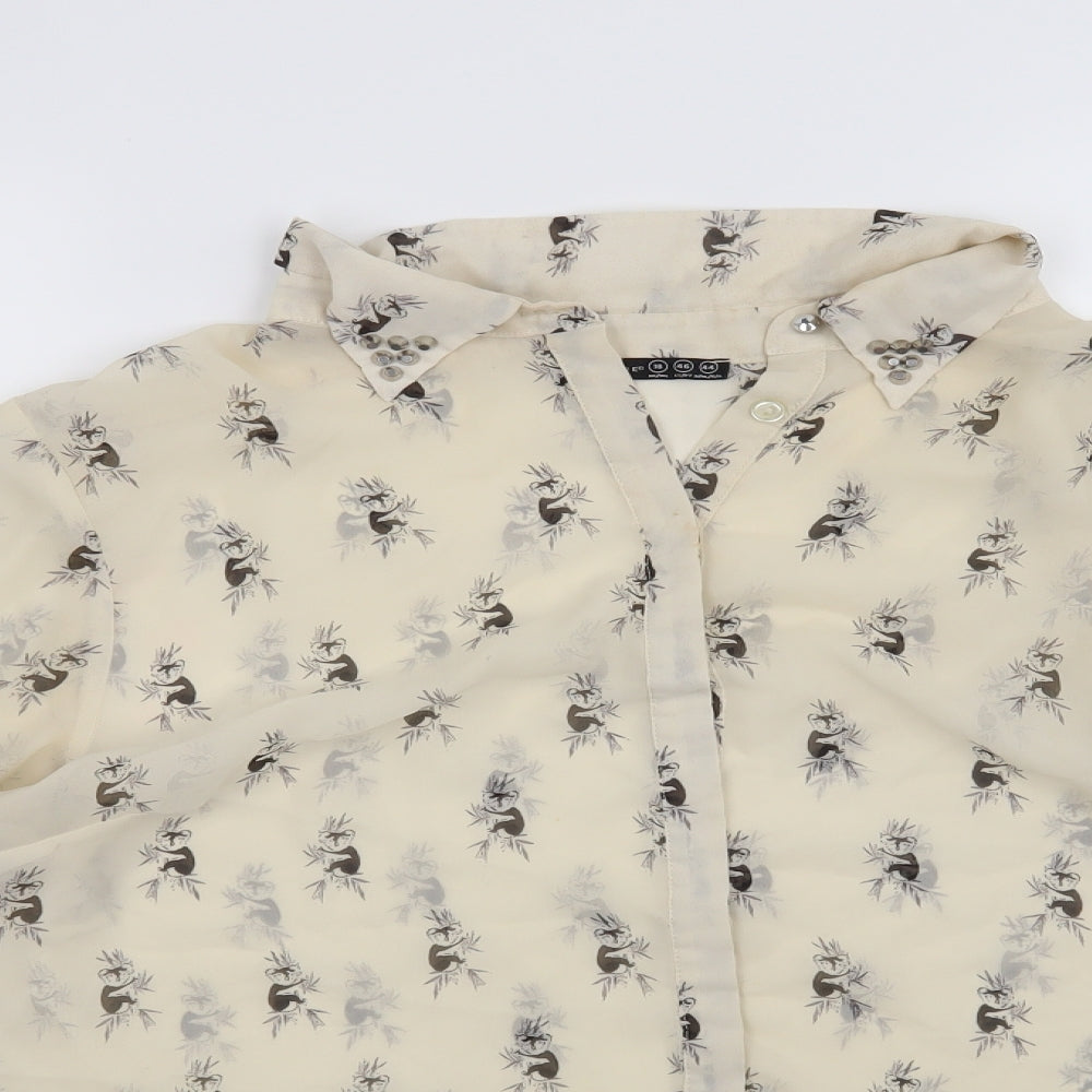 Atmosphere Womens Beige Animal Print  Basic Blouse Size 18