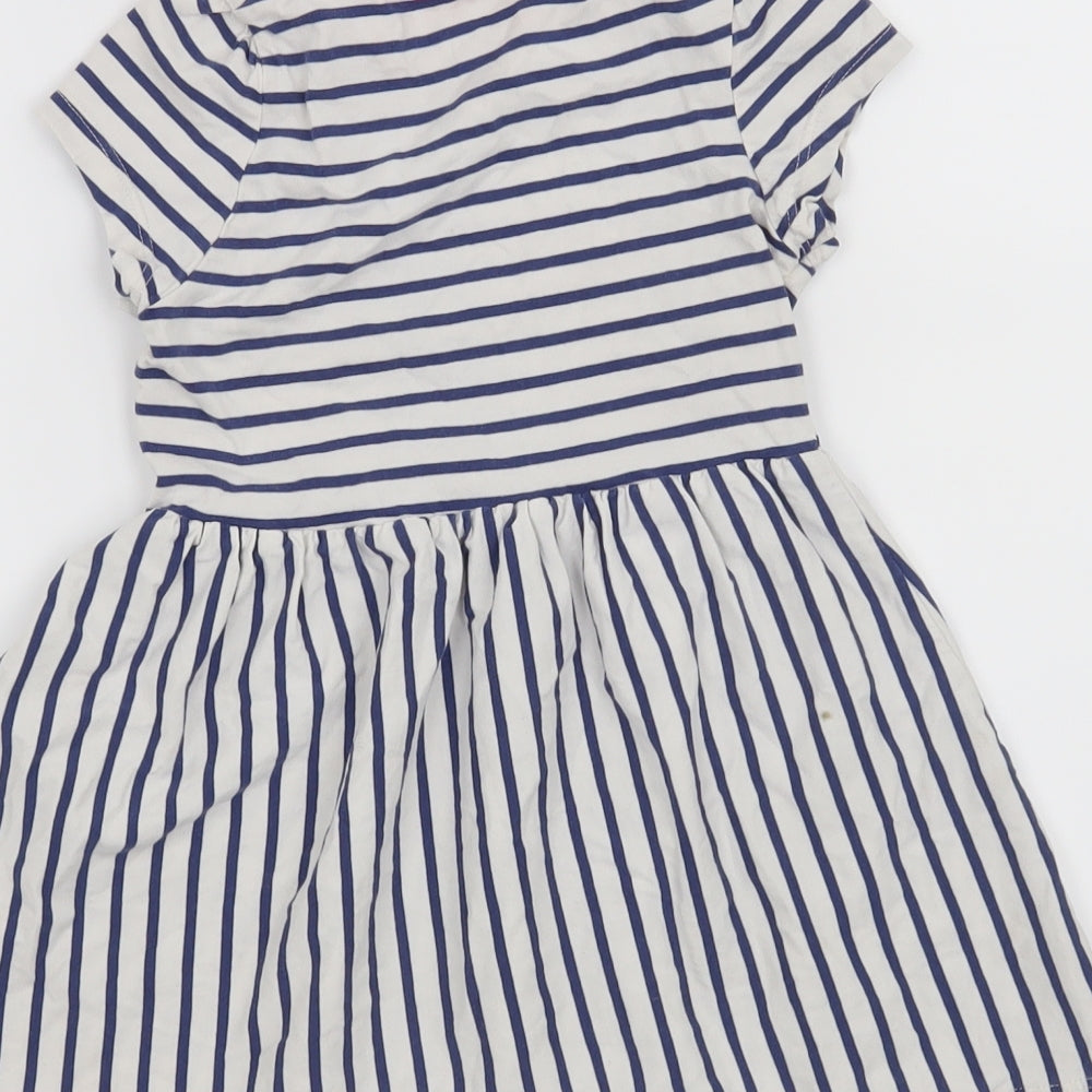 George Girls Blue Striped  A-Line  Size 3-4 Years