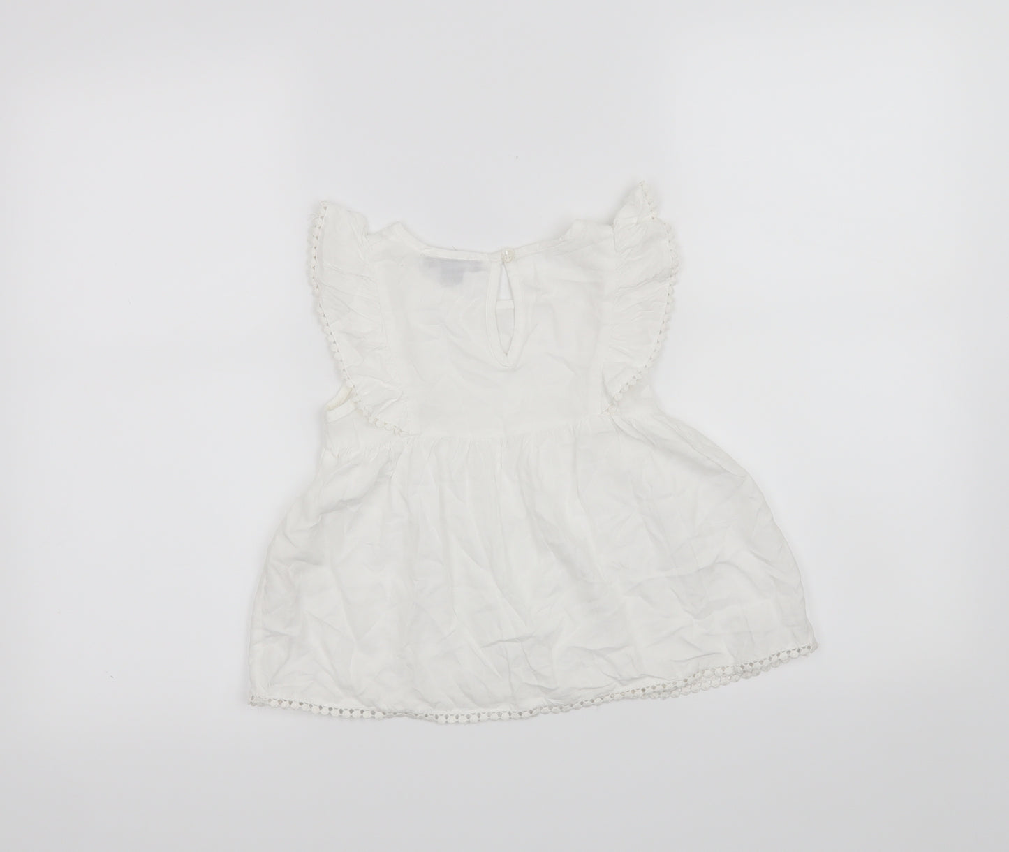 Primark Girls White   Basic T-Shirt Size 5-6 Years