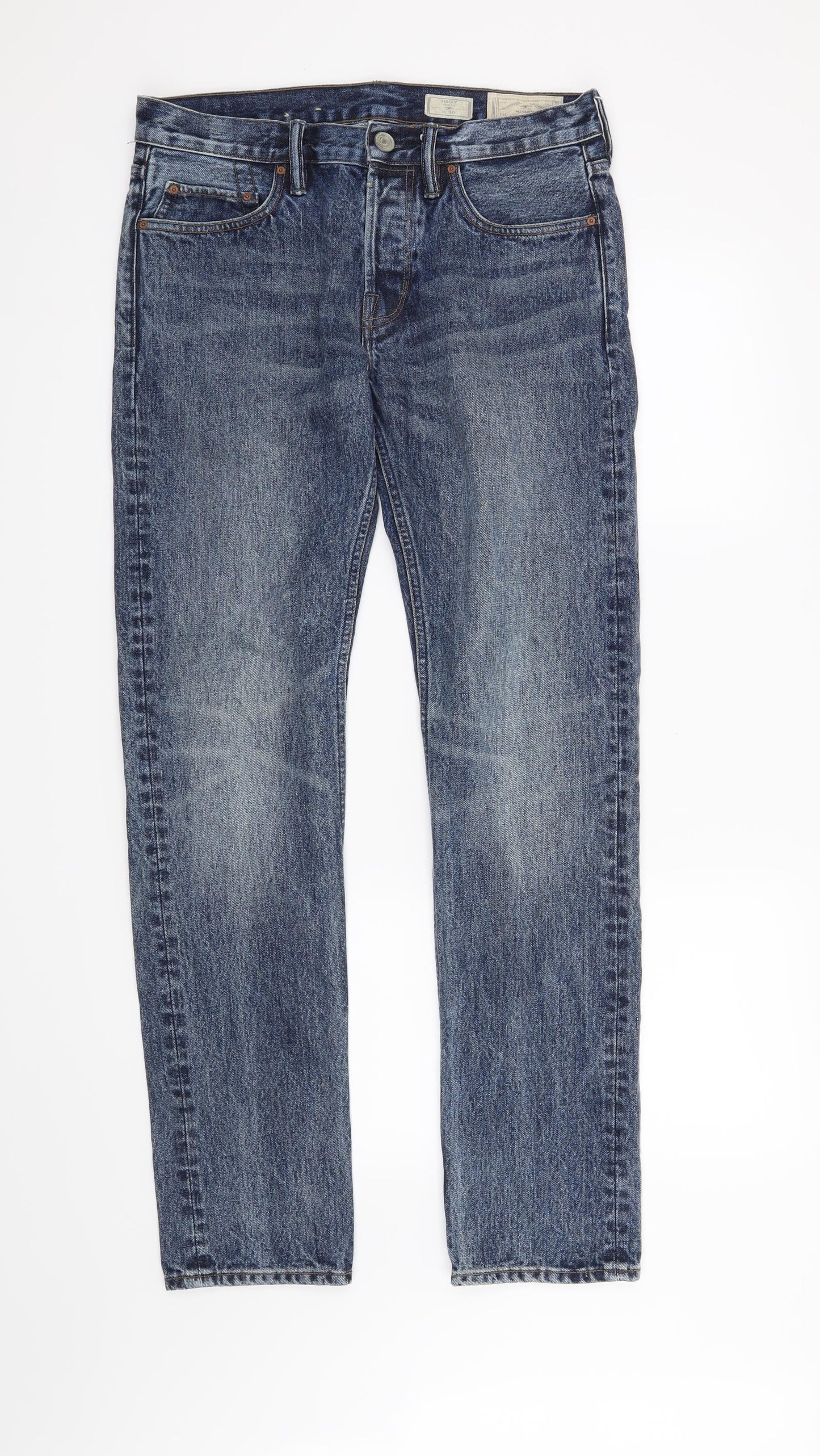 All saints Mens Blue   Straight Jeans Size 30 in L31 in