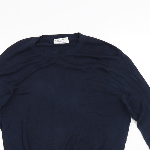 Zara Mens Blue   Pullover Jumper Size M
