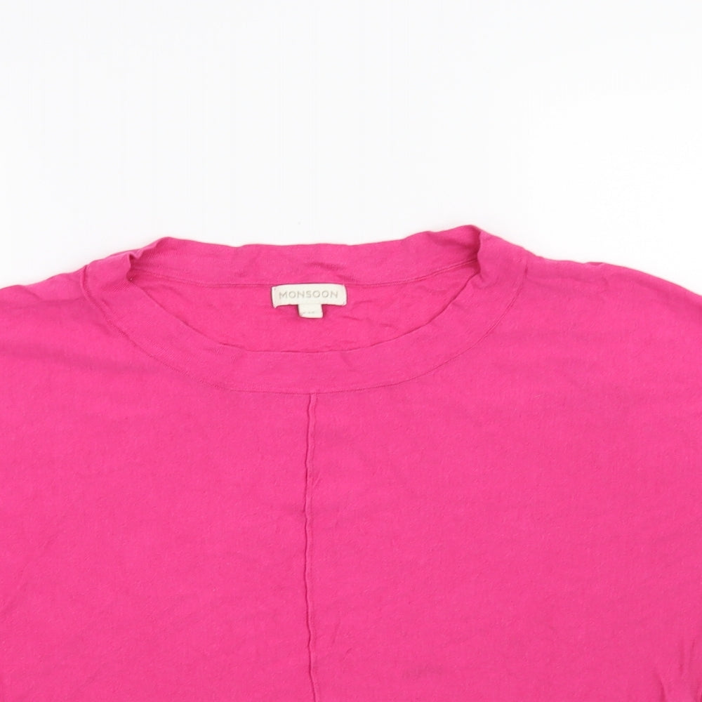 Monsoon Womens Pink   Basic T-Shirt Size M