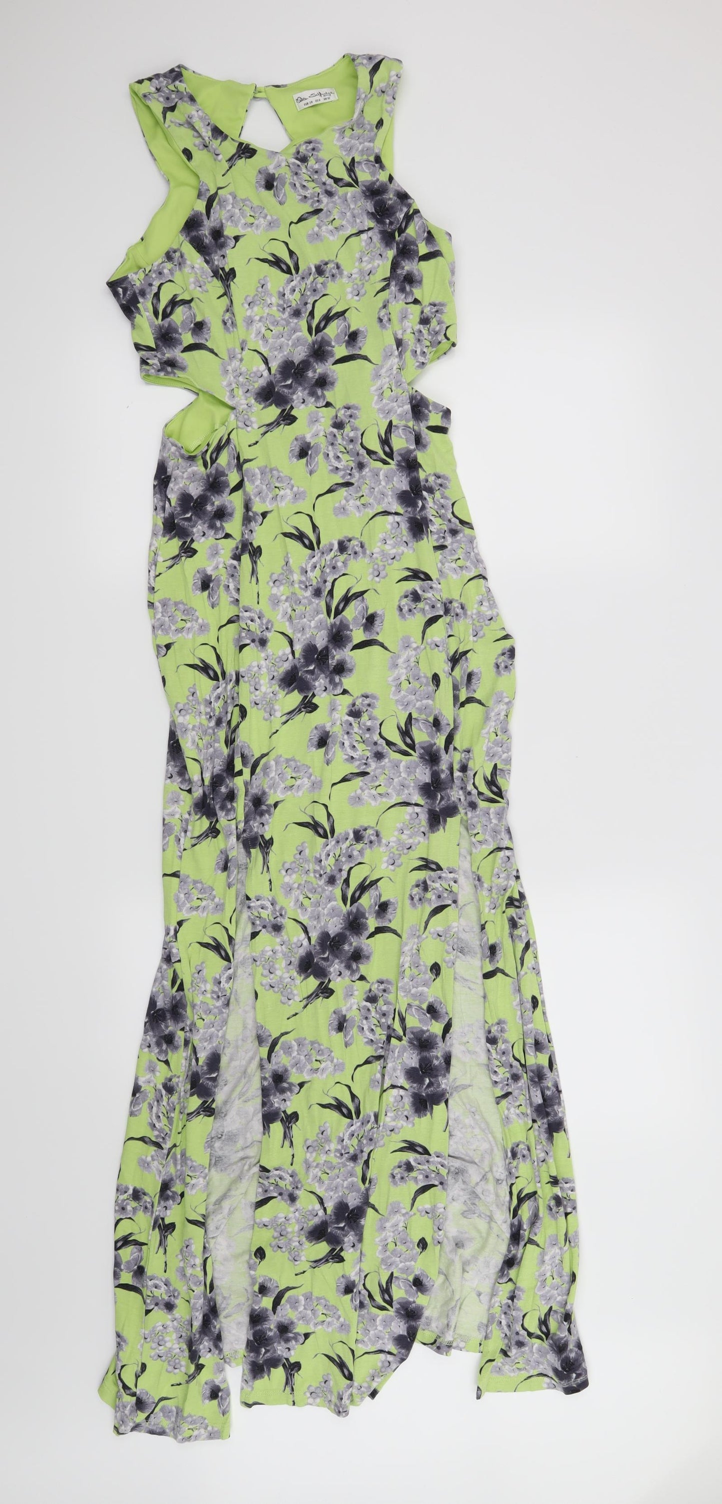 Miss Selfridge Womens Green Floral  Maxi  Size 10