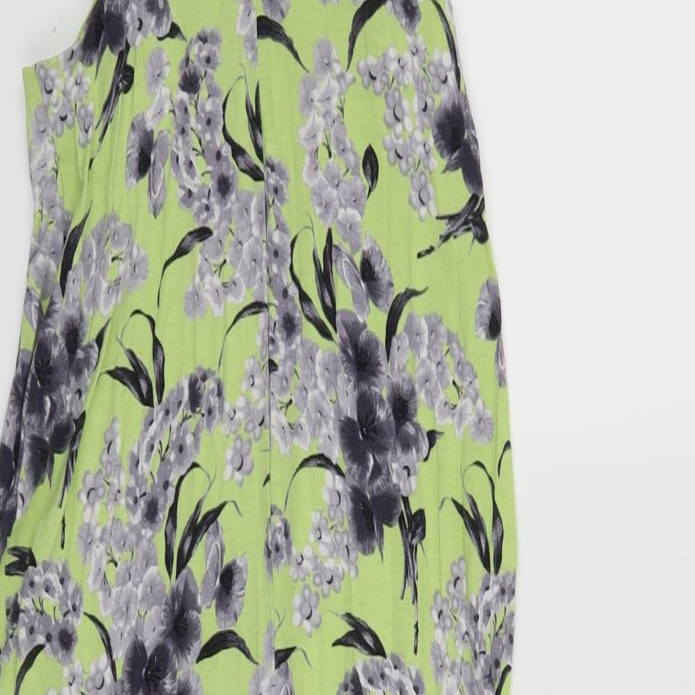 Miss Selfridge Womens Green Floral  Maxi  Size 10