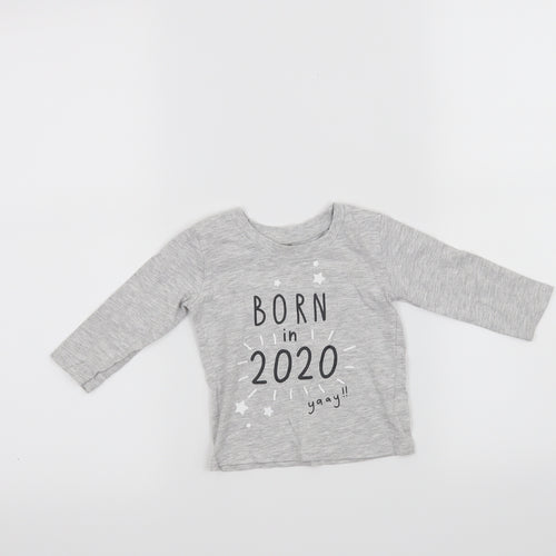 George Baby Grey   Basic T-Shirt Size 3-6 Months