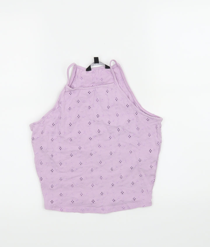 New Look Girls Purple Cropped Tank Size 14-15 Years