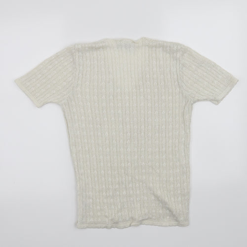 Outlook Knitwear Womens White   Basic T-Shirt Size 10