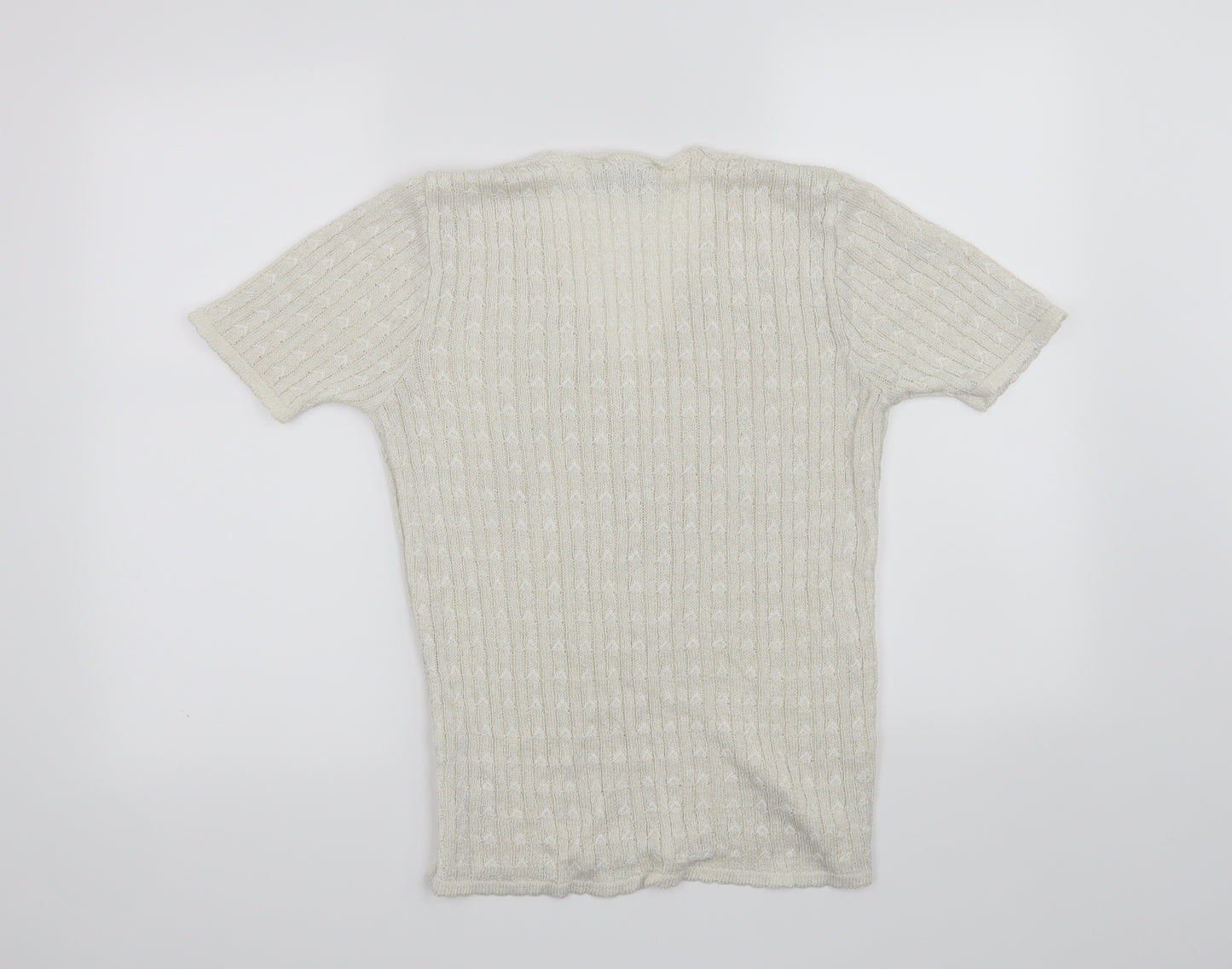 Outlook Knitwear Womens White   Basic T-Shirt Size 10