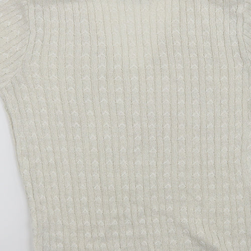 Outlook Knitwear Womens White   Basic T-Shirt Size 10