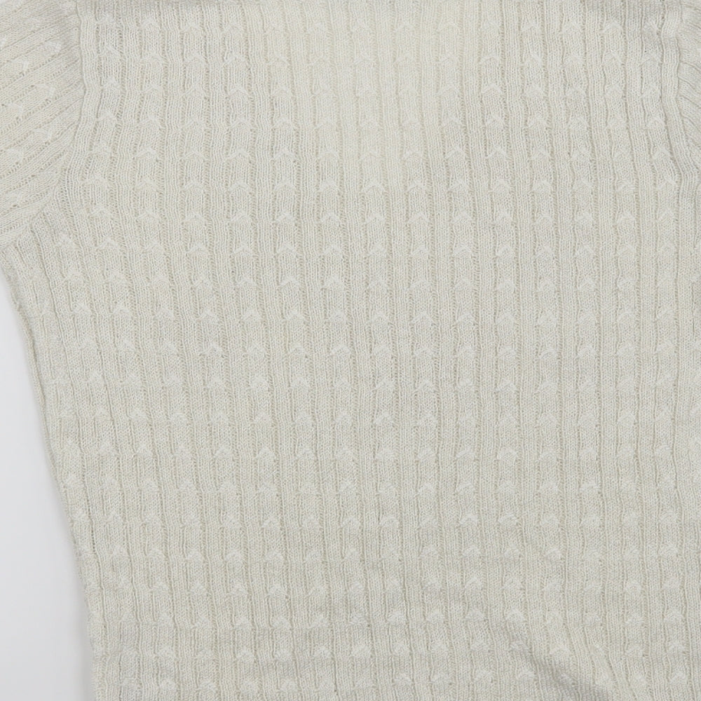 Outlook Knitwear Womens White   Basic T-Shirt Size 10