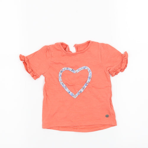 Mothercare Girls Pink   Basic T-Shirt Size 6-9 Months
