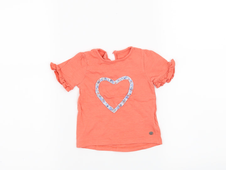 Mothercare Girls Pink Basic T-Shirt Size 6-9 Months