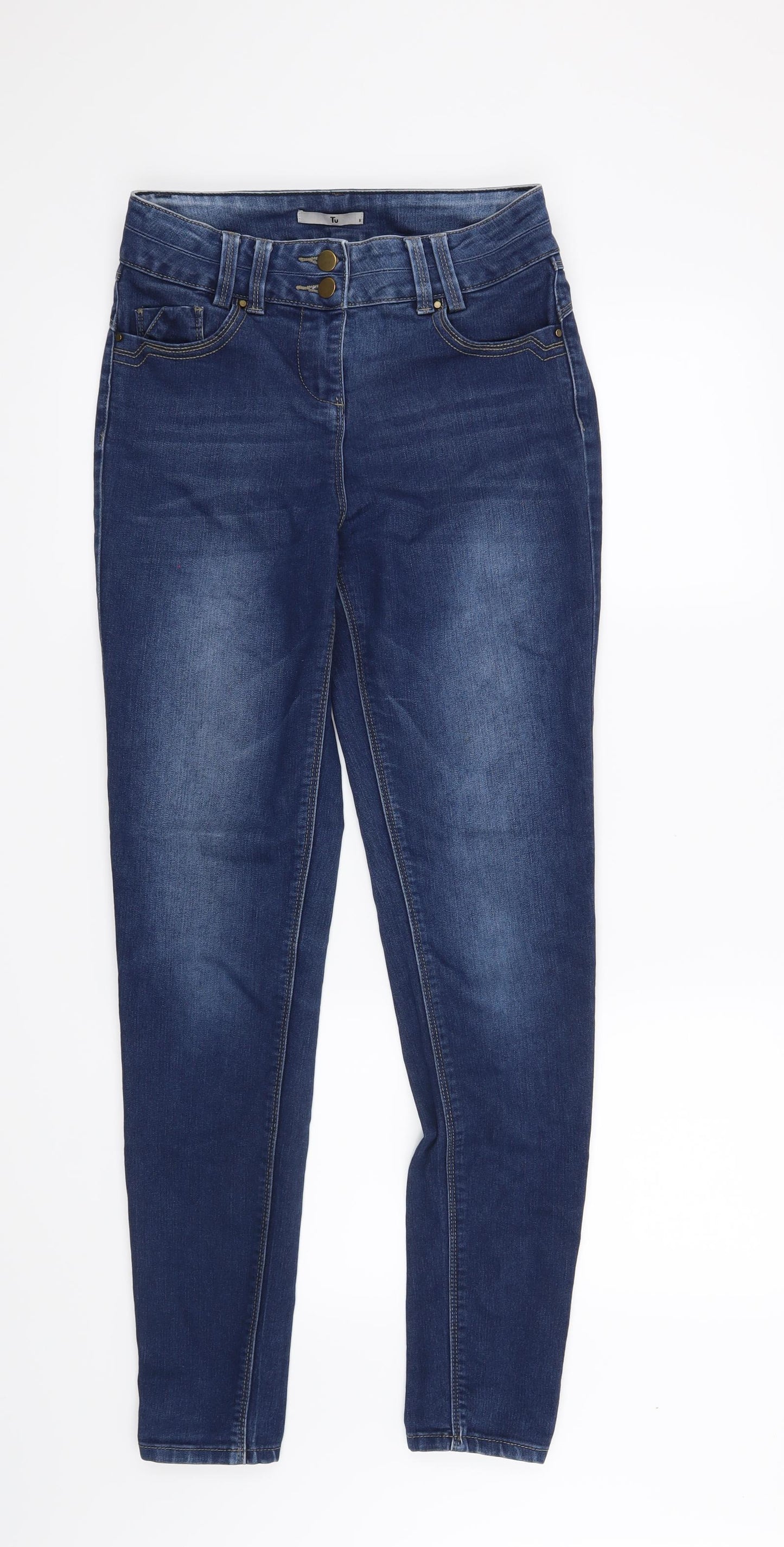 TU Womens Blue   Skinny Jeans Size 8 L30 in