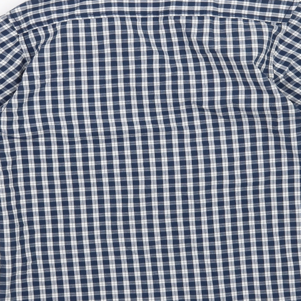 Rebel Boys Blue Check  Basic Button-Up Size 11-12 Years