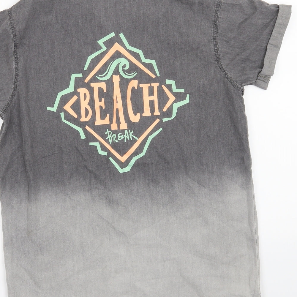 TU Boys Grey   Basic Button-Up Size 14 Years