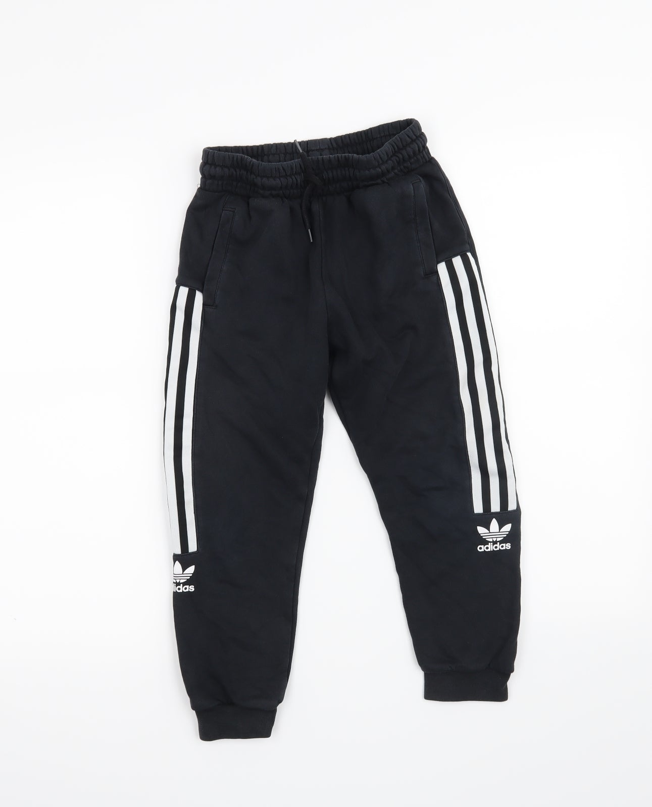 adidas Boys Black   Jogger Trousers Size 7-8 Years