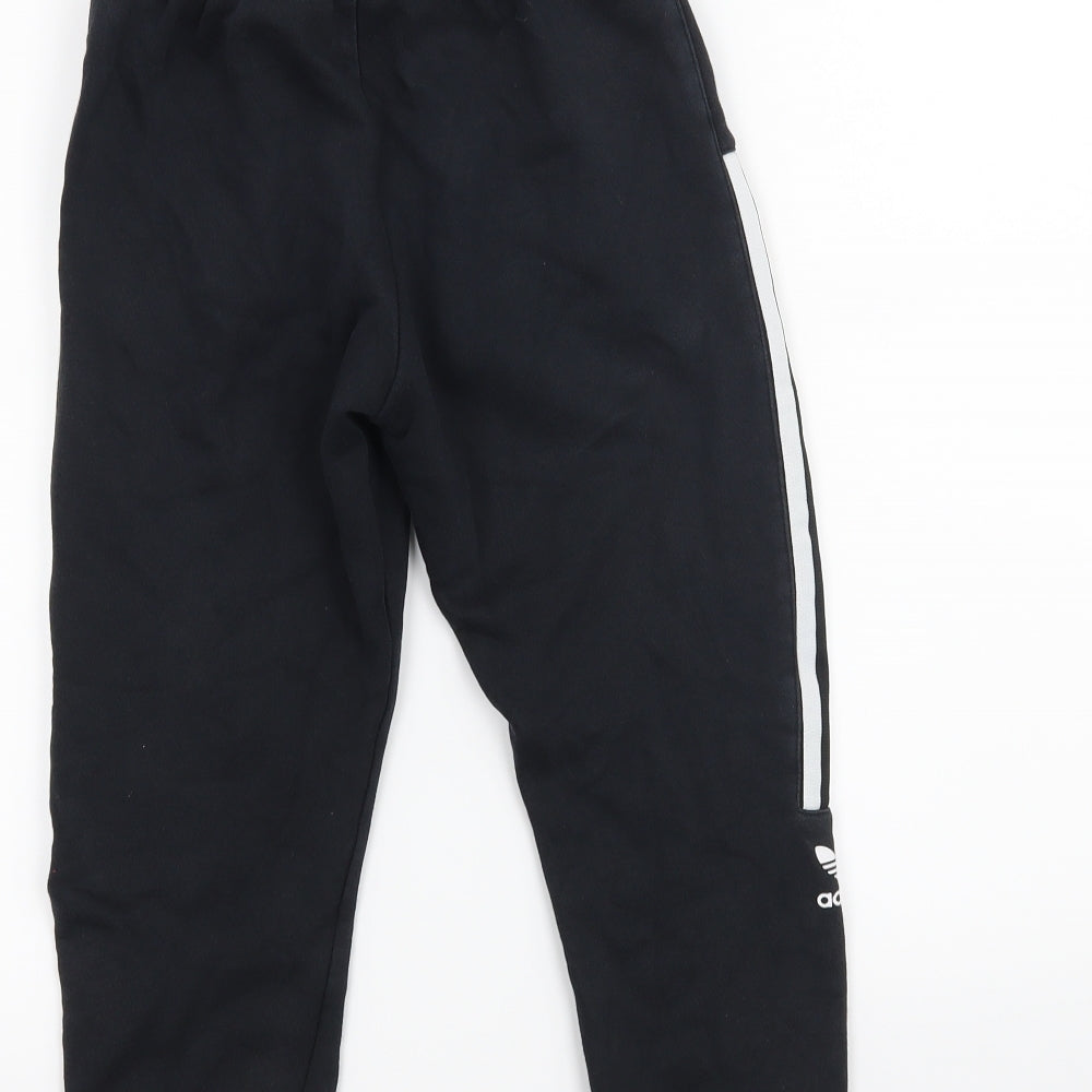 adidas Boys Black   Jogger Trousers Size 7-8 Years