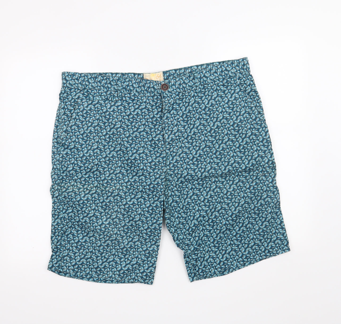 NEXT Mens Blue   Chino Shorts Size 38 in