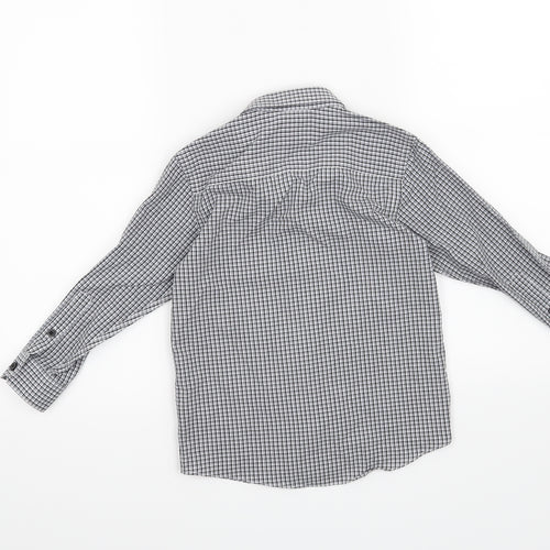 Duck & Dodge Boys Grey Check  Basic Button-Up Size 5 Years