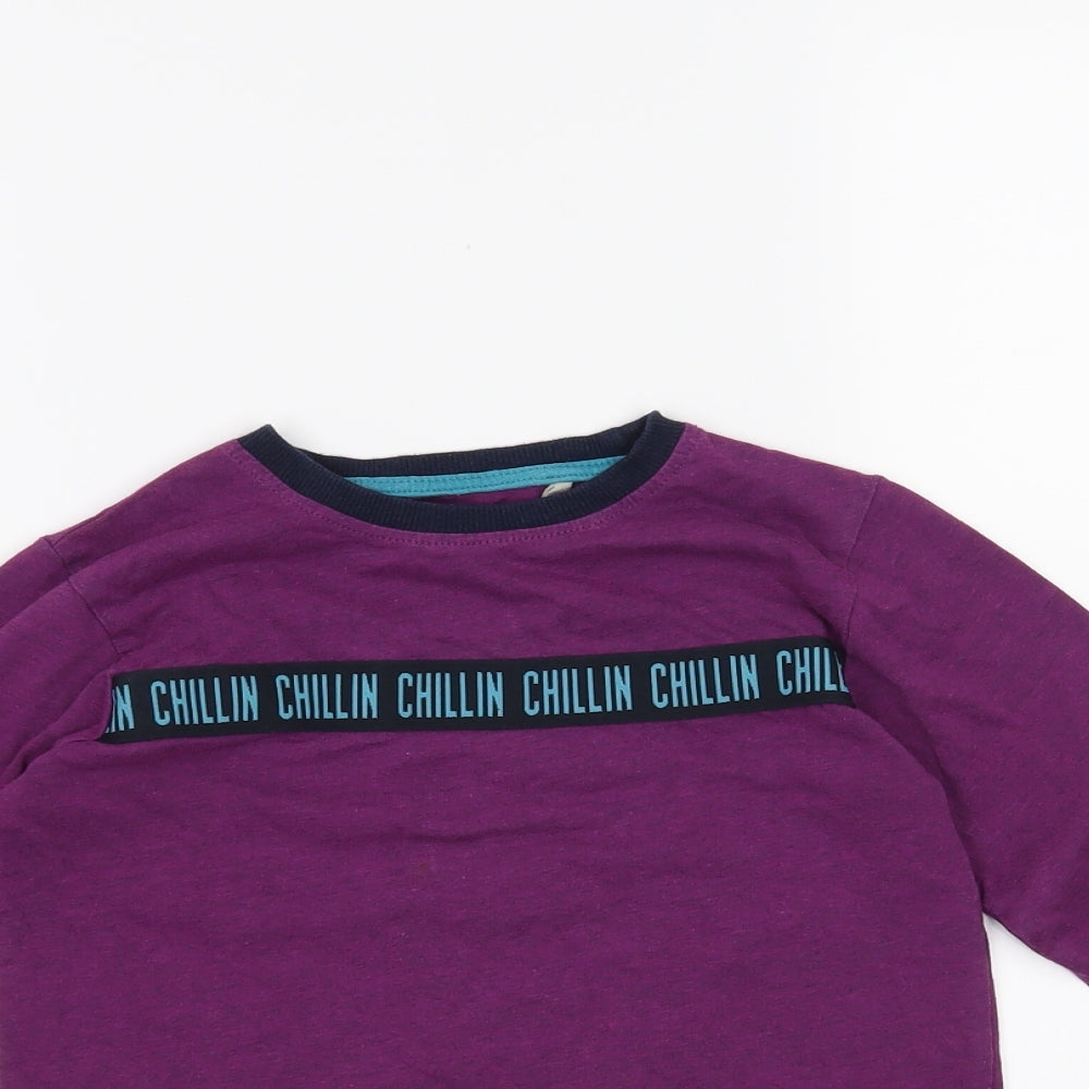 NEXT Boys Purple   Basic T-Shirt Size 7 Years