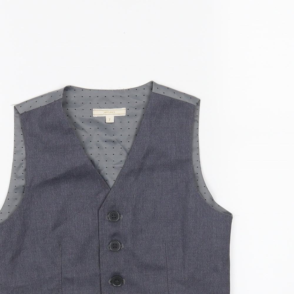 John Lewis Boys Grey   Jacket Waistcoat Size 7 Years