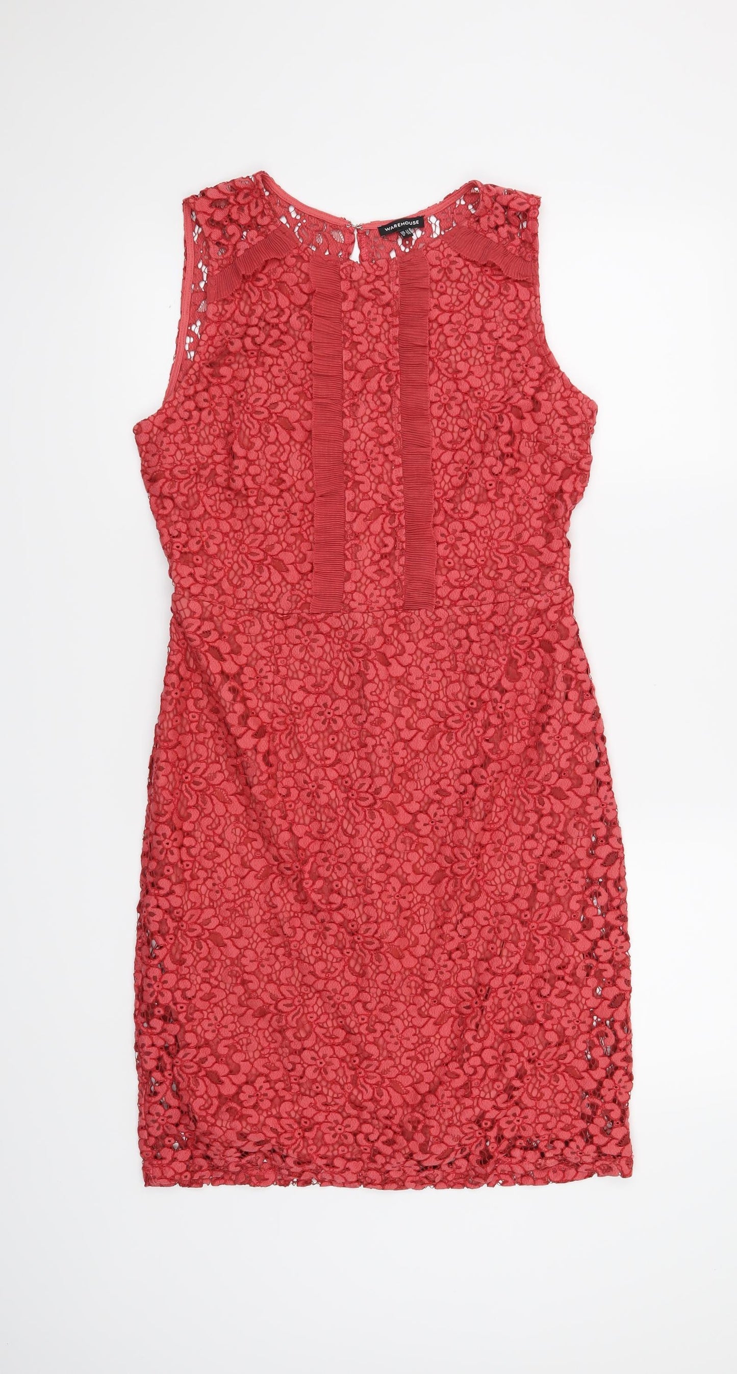 Warehouse Womens Pink Floral  A-Line  Size 12