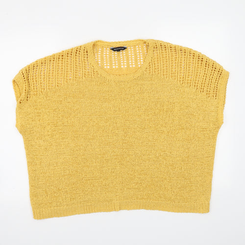 Peacocks Womens Yellow   Pullover Jumper Size M