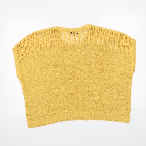 Peacocks Womens Yellow   Pullover Jumper Size M