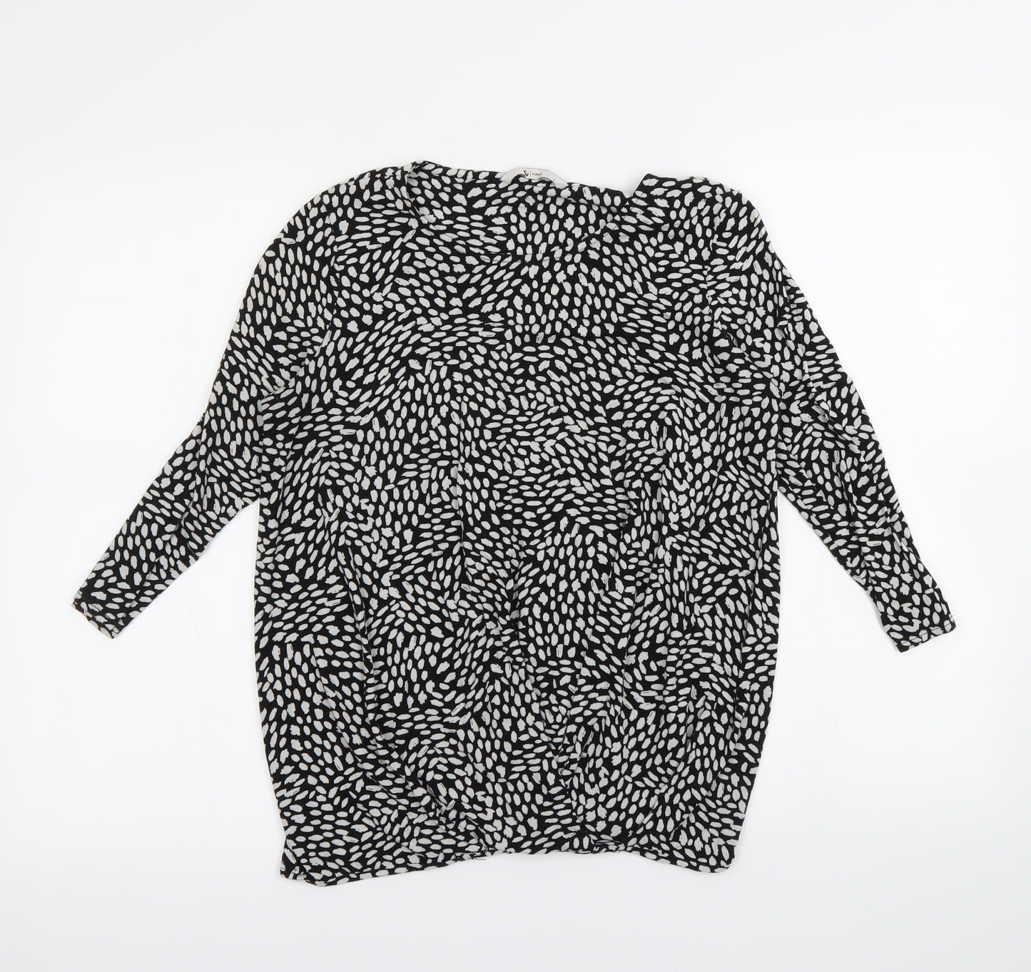 TU Womens Black Polka Dot  Basic T-Shirt Size 8