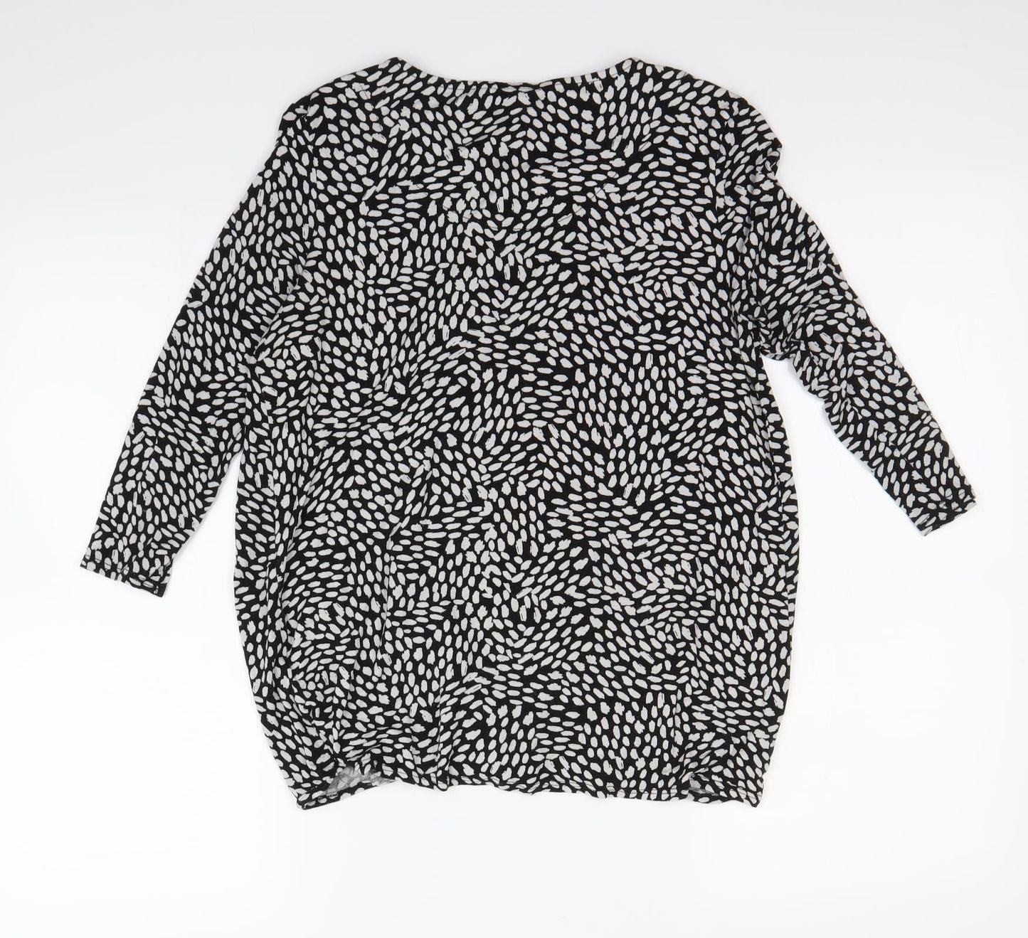 TU Womens Black Polka Dot  Basic T-Shirt Size 8
