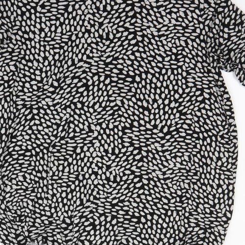TU Womens Black Polka Dot  Basic T-Shirt Size 8