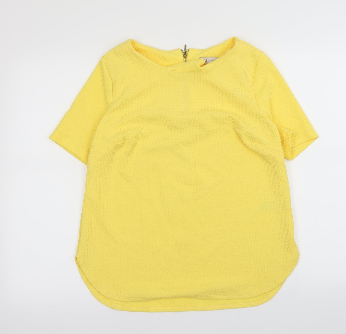 M&S Womens Yellow   Basic T-Shirt Size 14