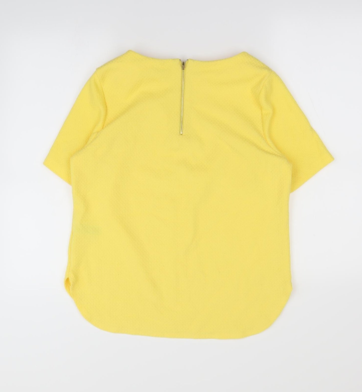 M&S Womens Yellow   Basic T-Shirt Size 14