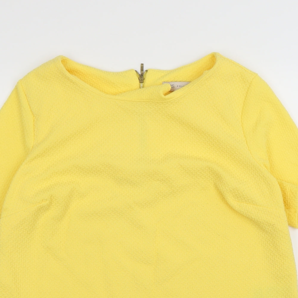 M&S Womens Yellow   Basic T-Shirt Size 14