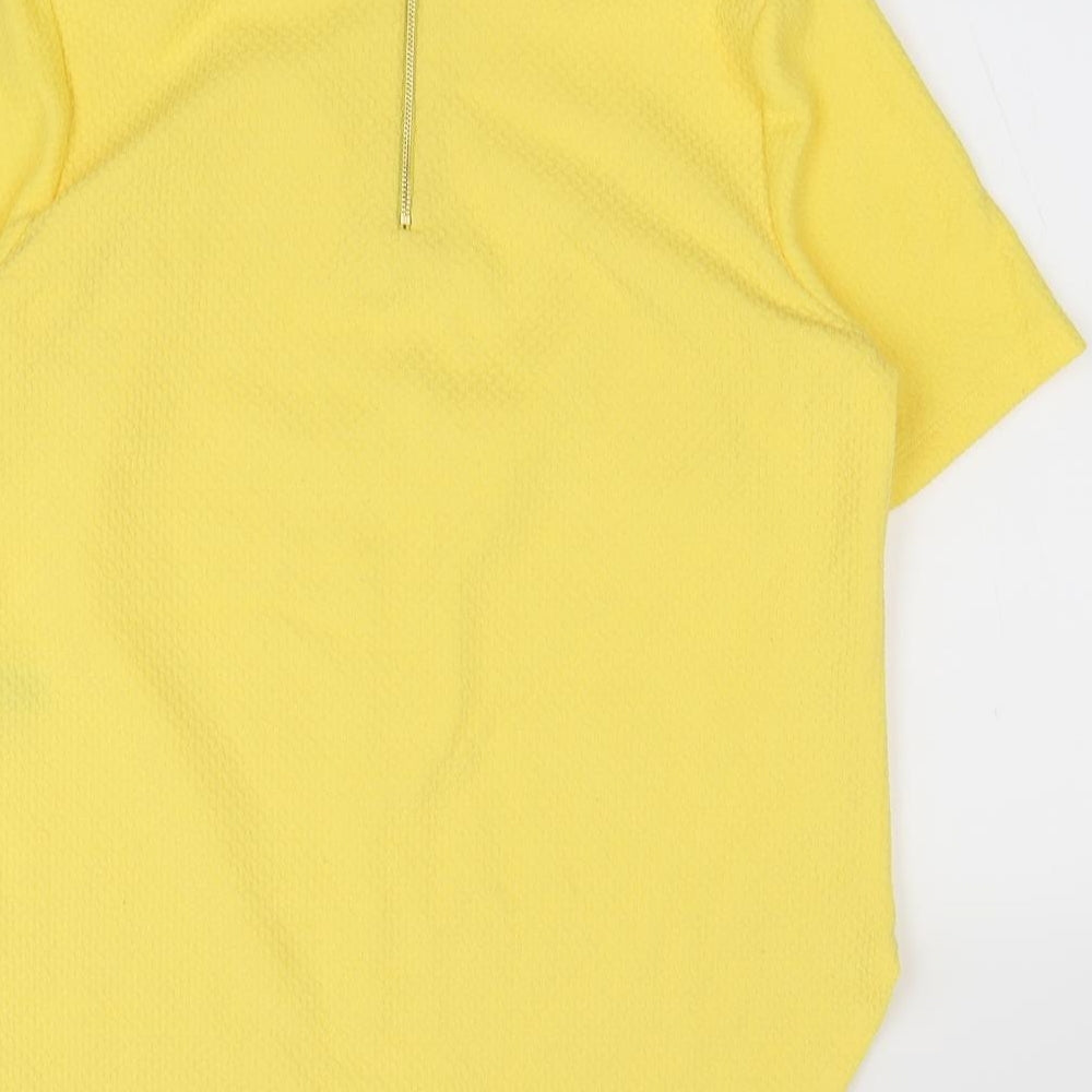 M&S Womens Yellow   Basic T-Shirt Size 14