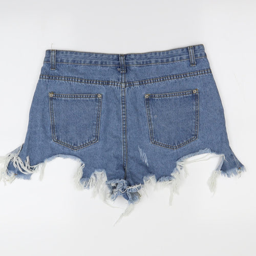Pretty little thing Womens Blue   Cut-Off Shorts Size 14
