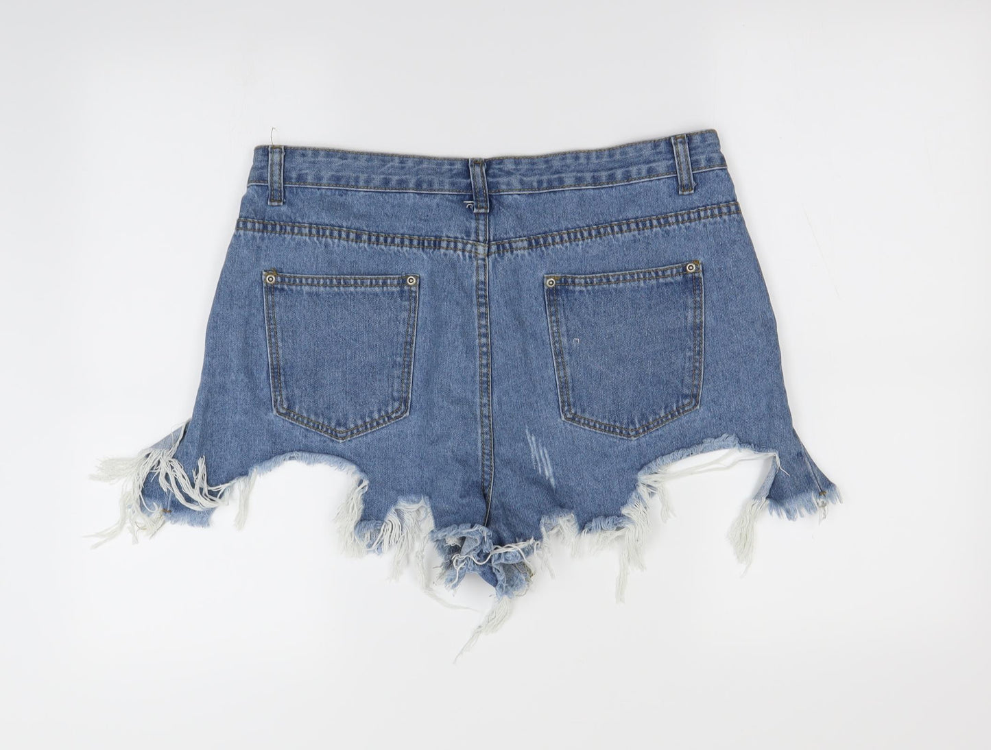 Pretty little thing Womens Blue   Cut-Off Shorts Size 14