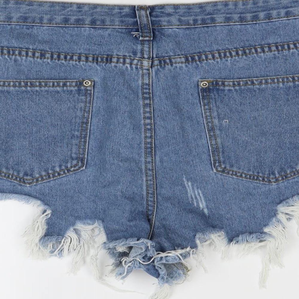 Pretty little thing Womens Blue   Cut-Off Shorts Size 14