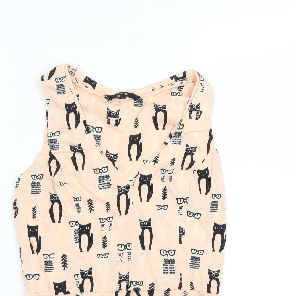 Next  Womens Pink Animal Print  Basic Tank Size 10