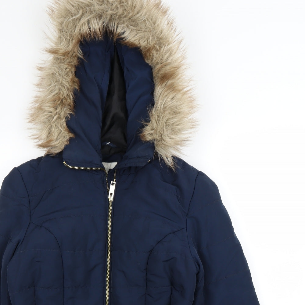 H&M Womens Blue   Jacket Coat Size 10