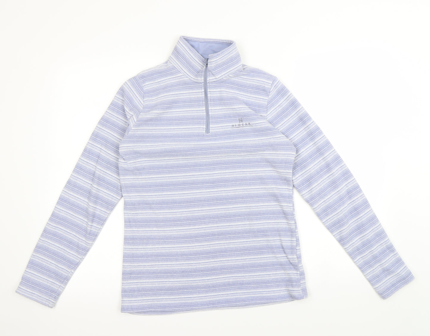 Higear Womens Purple Striped  Henley Jumper Size 10
