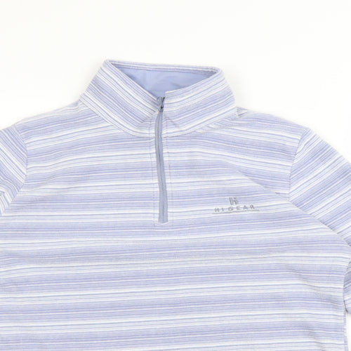 Higear Womens Purple Striped  Henley Jumper Size 10