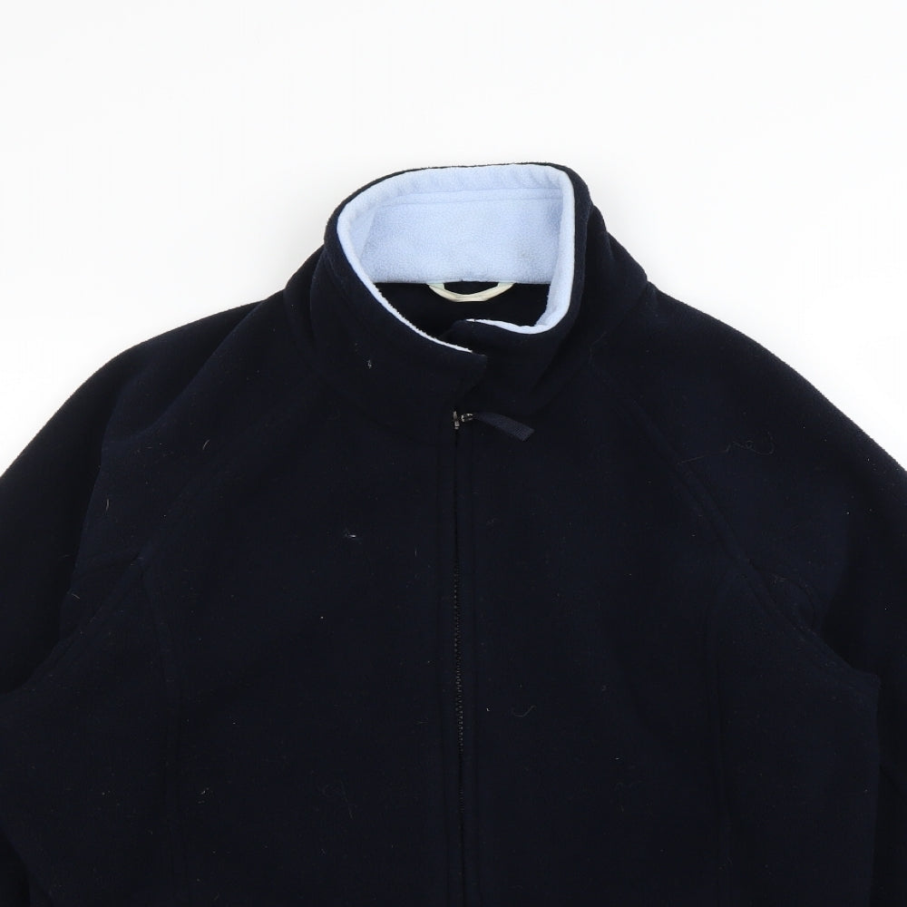M&S Womens Blue   Full Zip Jumper Size 14