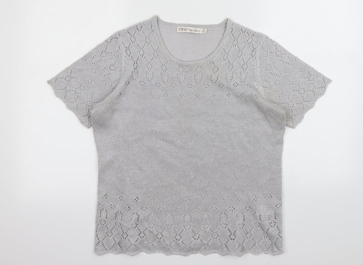 EWM Womens Silver   Basic T-Shirt Size M